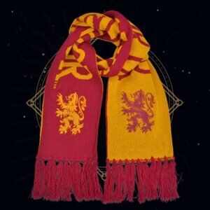 Gryffindor Embroidered Knit Scarf Making of Harry Potter Warner Bros Studio Tour
